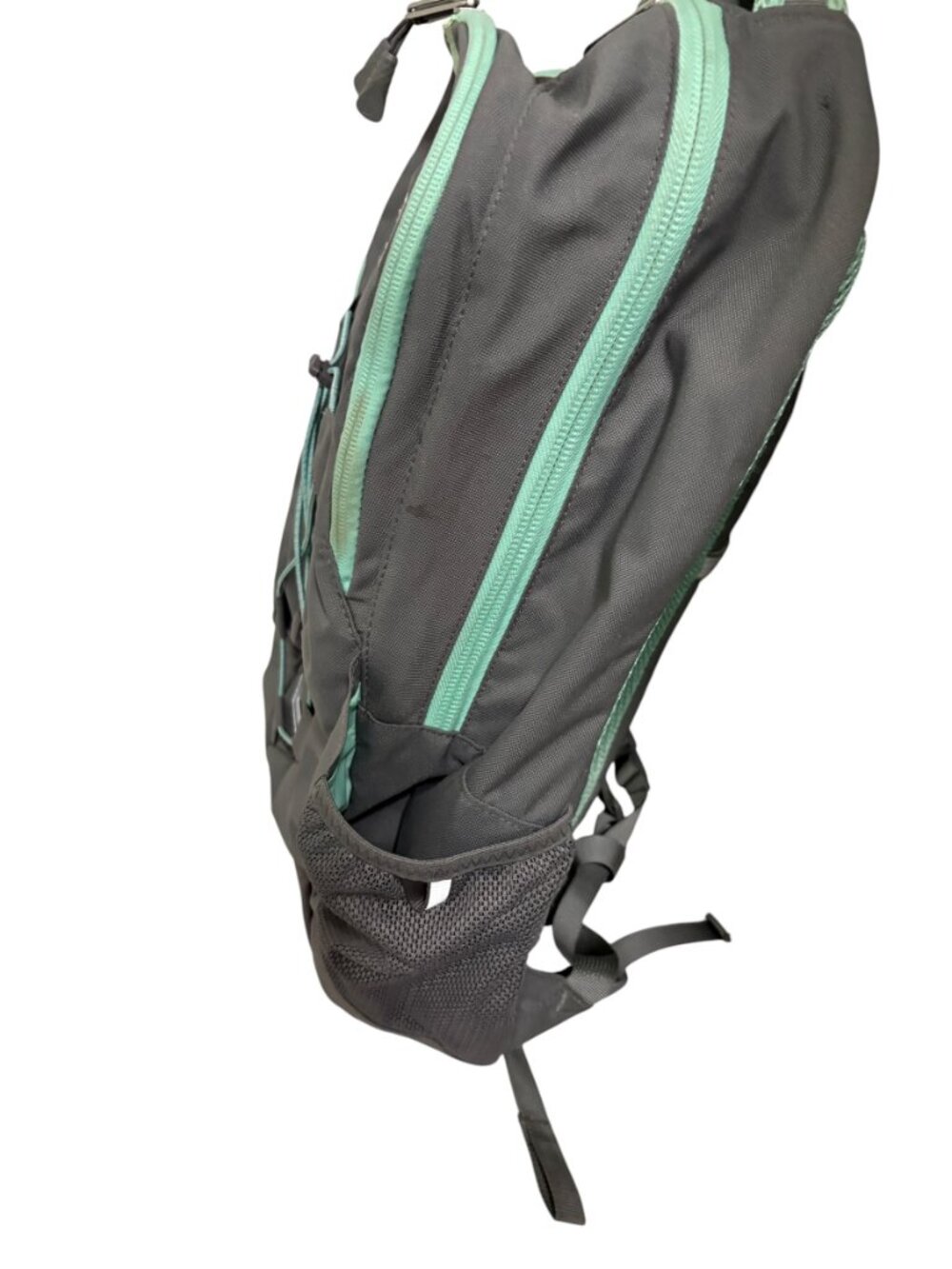 The North Face Backpack Gray Green FlexVent Daypack Laptop Bag - Picture 7 of 8
